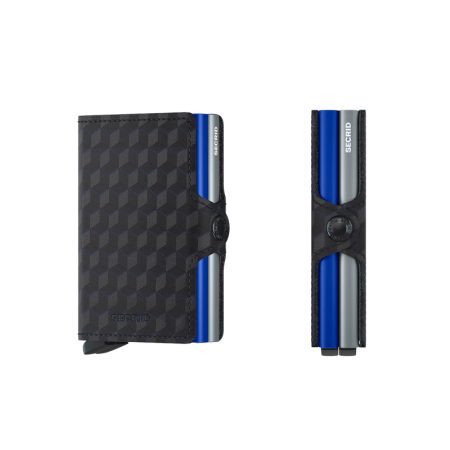 Cartera SECRID Doble Twinwallet automática anticopia Optical Titanio Azul