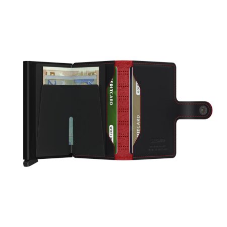 Cartera SECRID Miniwallet automática anticopia Fuel Negro Rojo 3
