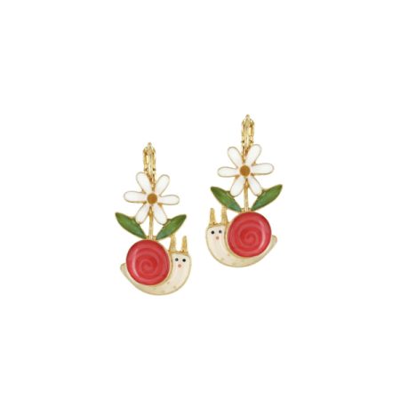 Pendientes Basilic Taratata originales caracol flor 1