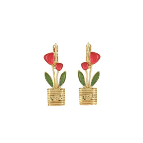 Pendientes Basilic Taratata originales flores 1