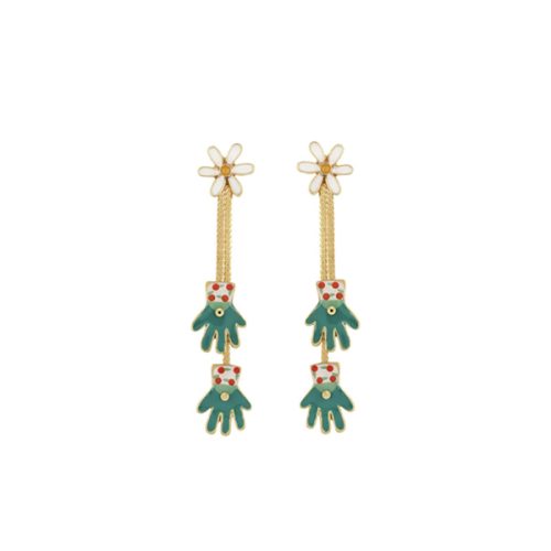 Pendientes Basilic Taratata originales guantes 1
