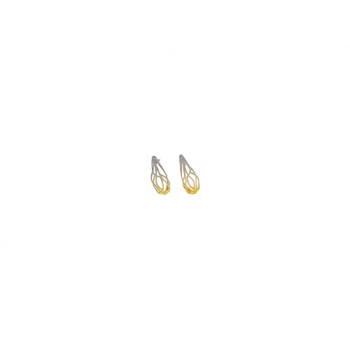 Pendientes Plata Orfega presión minis dorado
