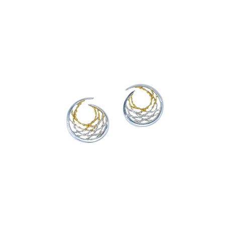 pendientes plata Orfega Seed medianos con gancho