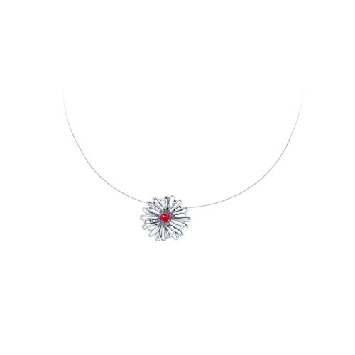 colgante plata Orfega Cira pigmentos burdeos