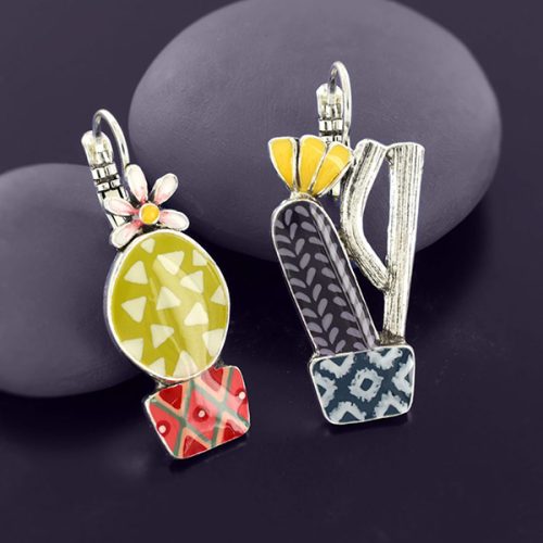 Pendientes Taratata Cactus multicolor 2