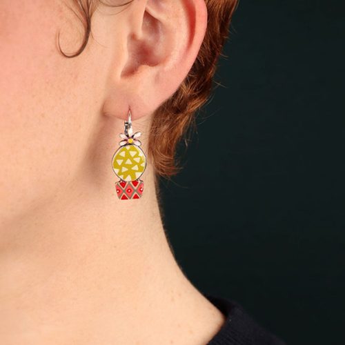 Pendientes Taratata Cactus multicolor 3