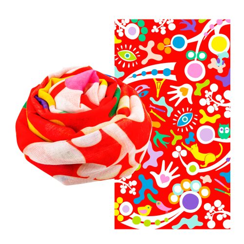foulard pareo original Balade Pylones estampado celebration