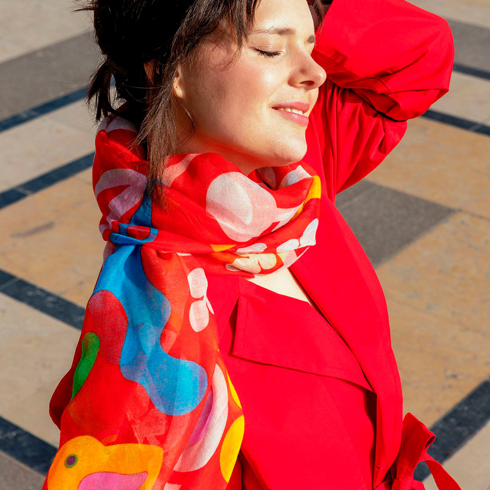 foulard pareo original Balade Pylones estampado 40 aniversario