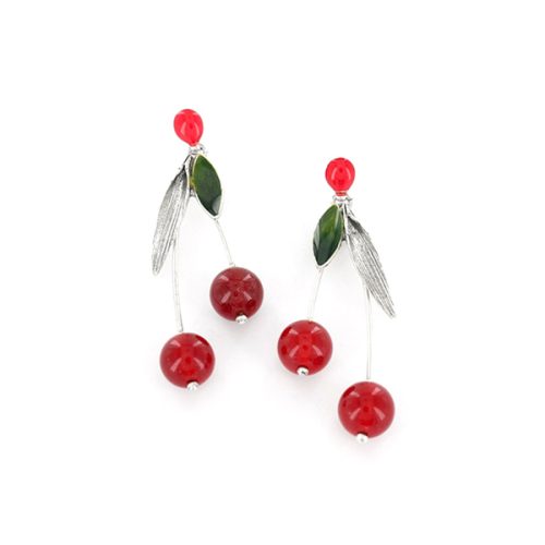 Pendientes Tarata Cerise boton rojos ok