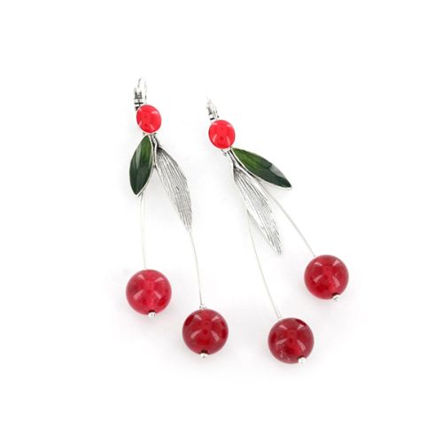 Pendientes Tarata Cerise grandes rojos ok