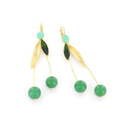 Pendientes Tarata Cerise grandes verdes ok