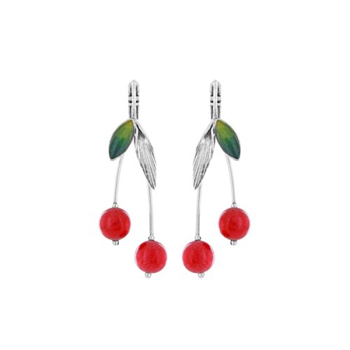 Pendientes Tarata Cerise rojos ok