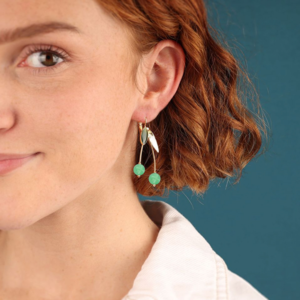 Pendientes Taratata Cerise verdes 3