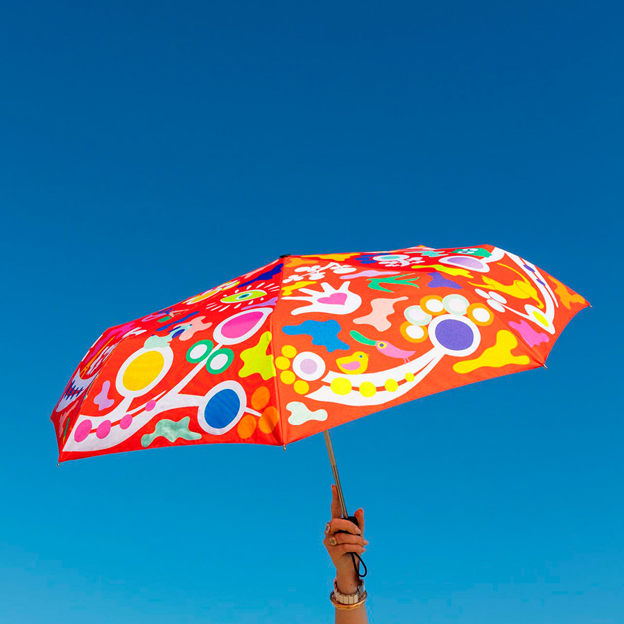 paraguas plegable original Pylones Parapli estampado Celebration