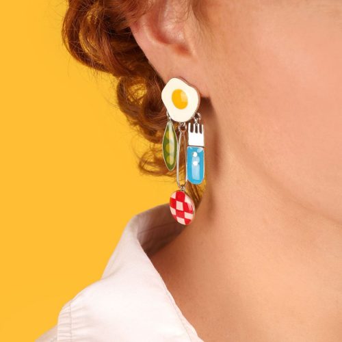 pendientes fantasía Taratata Dinette de botón