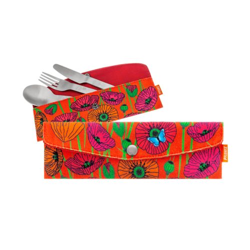 Juego Cubiertos Delice Cut de Pylones amapolas