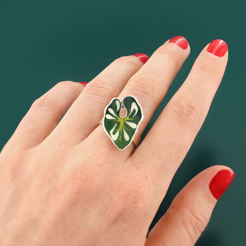 Anillo Taratata Fabuleuse Verde y Blanco