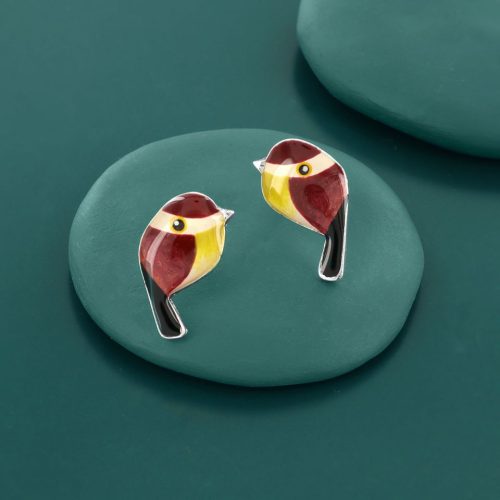 pendientes Taratata Fabuleuse pajarito rojizo