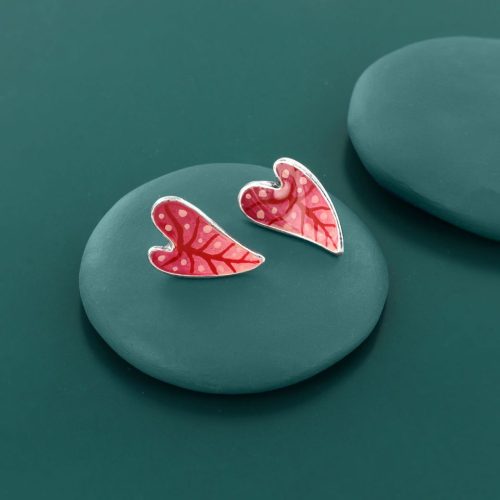 pendientes fantasía Taratata Fabuleuse hoja rosa
