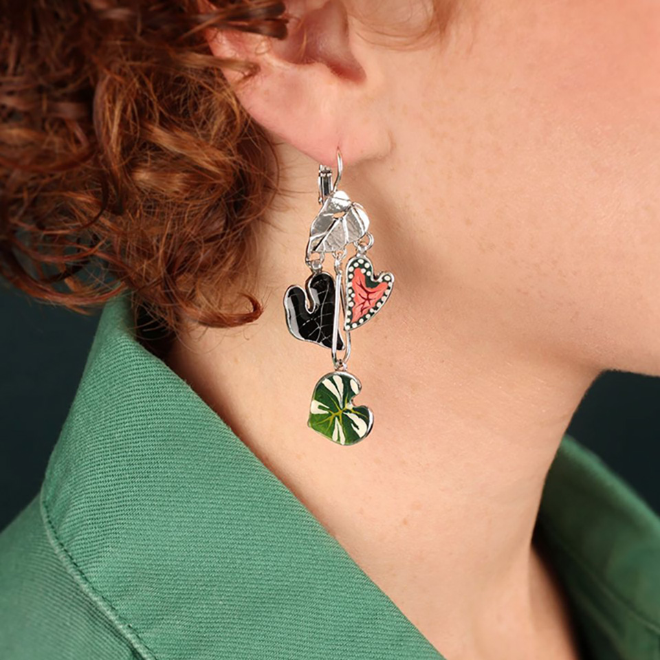 Pendientes Taratata Fabuleuse cierre Hojas modelo