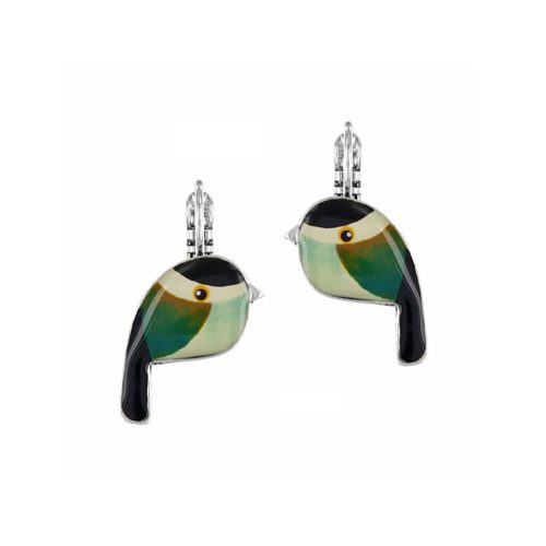 Pendientes Taratata Fabuleuse cierre Pájaro Verde