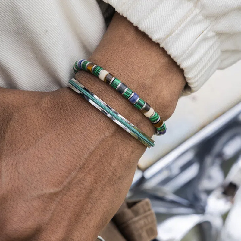 Pulsera de cuentas Brondite Narita y plata Pig Hen 2