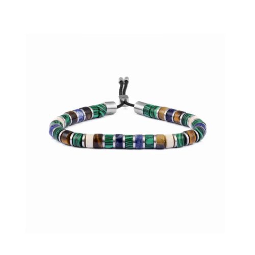 Pulsera de cuentas Brondite Narita y plata Pig Hen